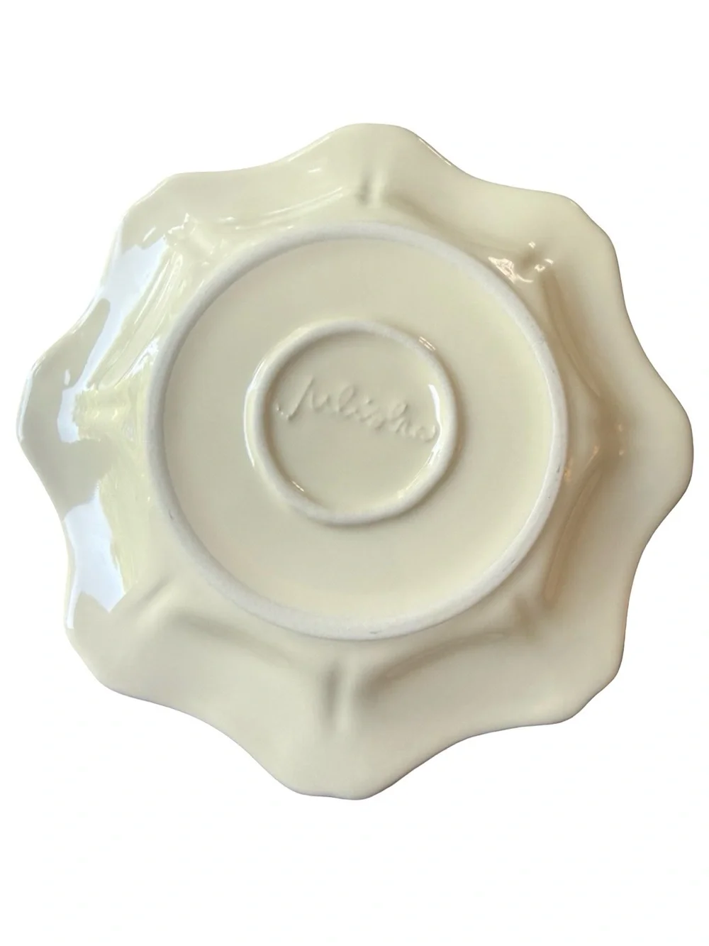 Juliana Berry and Thread Butter Yellow/Off White Desset/Bread Plate NWOT